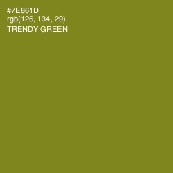 #7E861D - Trendy Green Color Image